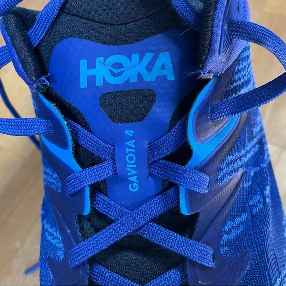 Hoka Gaviota 4 Men's Blue and Black Cushioning Running Shoes - Picture 7 of 13